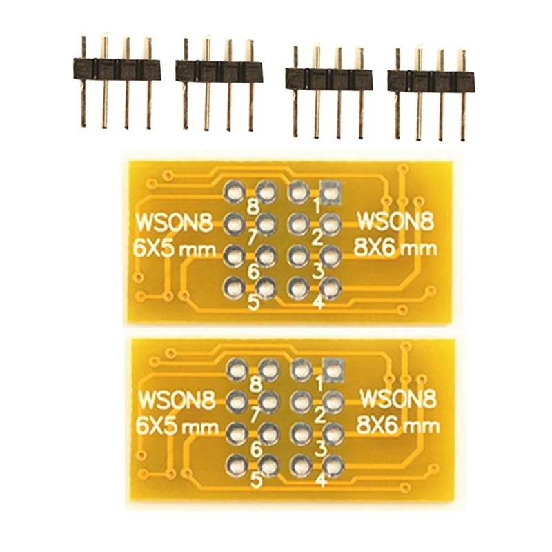 

2PCS Programmer Adapter WSON8 To DIP8 Programmer Adapter Board QFN8/DFN8 To DIP8 & WSON8/MLF8 To DIP8 Socket