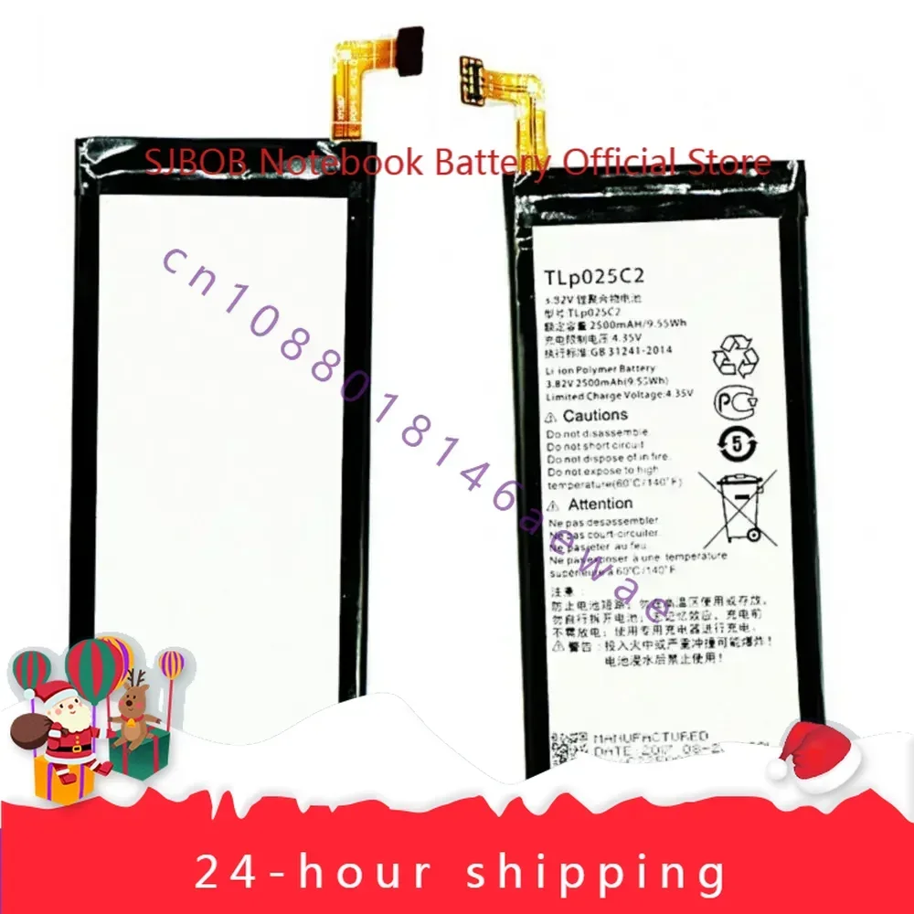 High quality products TLP025C2 TLP025C1 2500mah 9.55wh 3.82v for Alcatel One Touch POP 4 Plus 4+ 5056D A N O W Smartphone batter