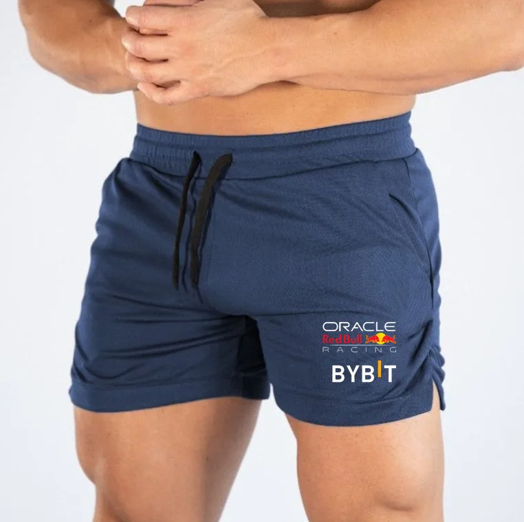 ريد بول السراويل الرجال الصيف تنفس سريعة الجافة تنس قصيرة اللياقة البدنية في الهواء الطلق تشغيل السراويل الذكور رياضة الجري سروال التدريب