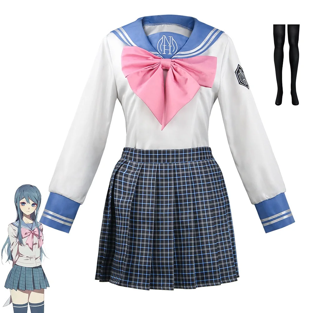 Game Maizono Sayaka Dangan Cosplay Costume JK Uniform Halloween Carnival Cosplay Maizono Sayaka Customized Clothes