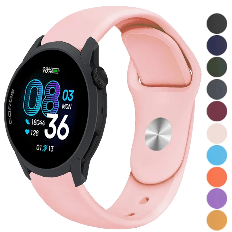 Correa de silicona para reloj inteligente COROS PACE 4 3 2, pulsera para COROS APEX 4 42mm APEX 42mm APEX 2 Pro APEX 46mm Pro Band 20mm 22mm