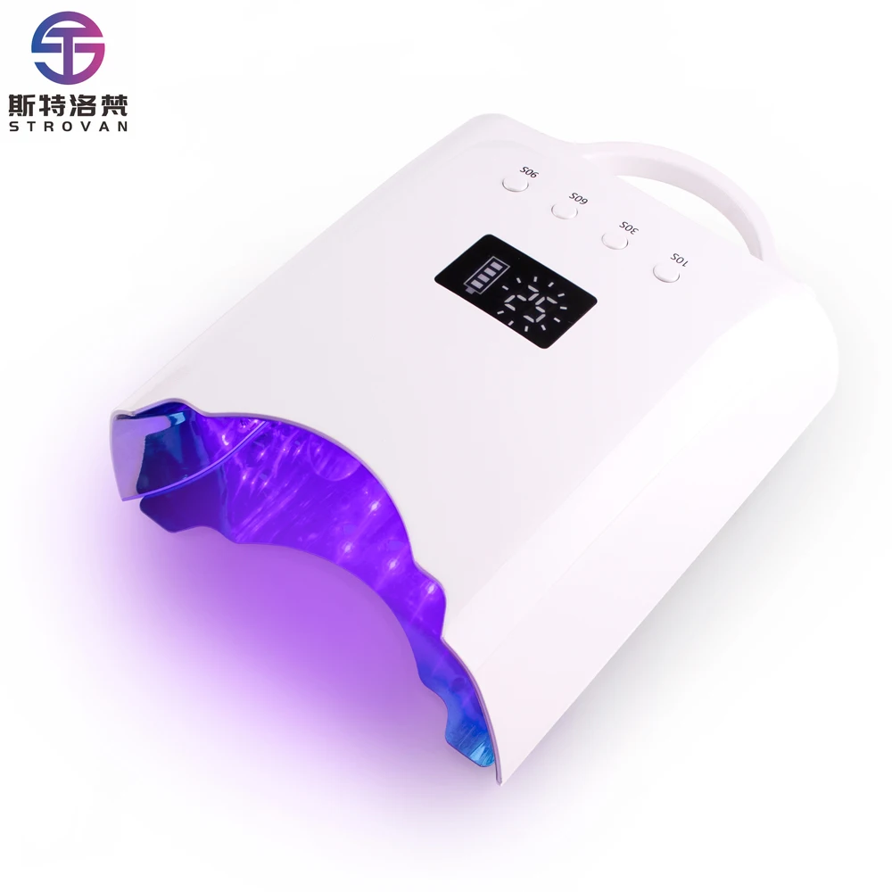 

STLF LZS High Quality 78W Rechargeable UV LED Gel Nail Lamp Cordless Metal Dryer with Electric Power Supply