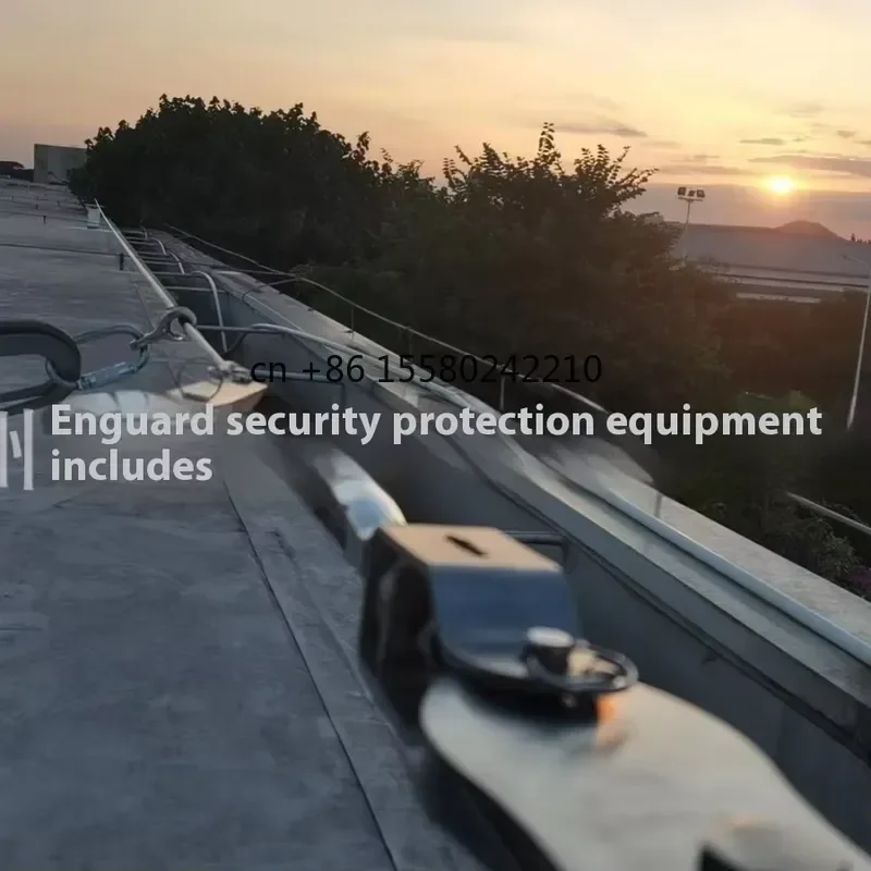 for Customized Self Retracting E Roll Roof Lifeline Fall Protection System All Roof Materials 400kg Stainless Steel 5m