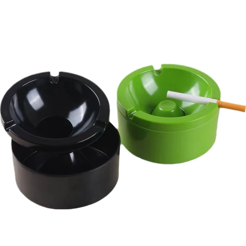 

Round Ashtray windproof Eco-Friendly Portable Cars Home Smoke Accessory Heat Resistant Barware
