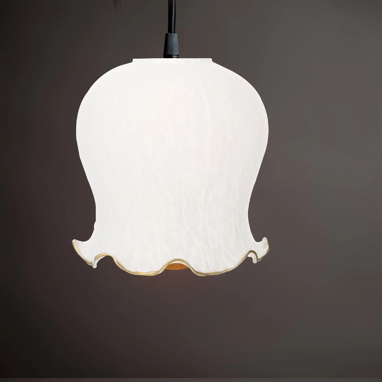 Glass Lampshade for Chandelier Bell Shades Crystal Replacement Pendant Light Retro Decor