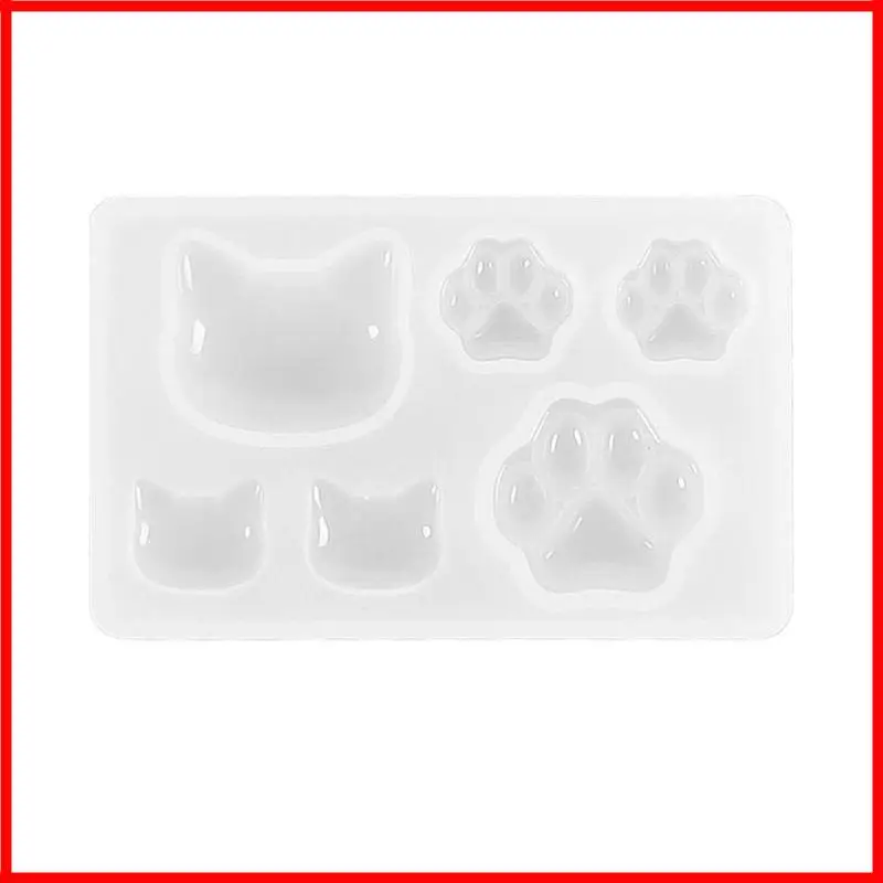 3XUA Paw Shaped Silicone Molds for Resin Casting Moon Star Epoxy Mold Handmade Keychain Pendant DIY Tool for Jewelry