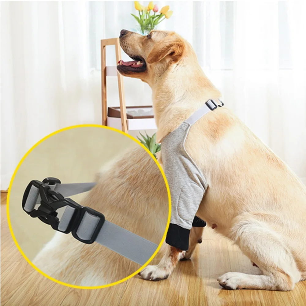Practical Breathable Dog Recovery Sleeve Adjustable Soft Puppy Elbow Wrap Cotton Anti-lick Dog Knee Pads For Dog Front Leg