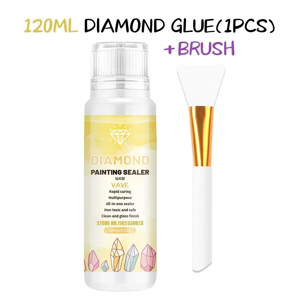 5d Diamond Painting Tools Glue Permanent Hold Shine Effect Puzzle Sealer Sticky Diamond  Embroidery Mosaic Glue Gel Accessories