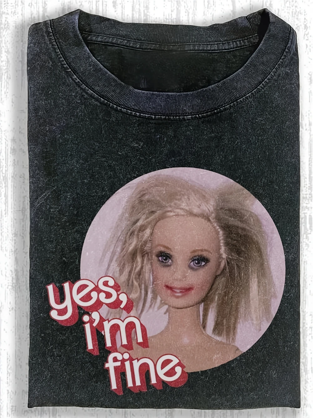 Camiseta moderna con estampado de muñecas vintage y humorístico, camiseta urbana para hombre con diseño de muñeca de pelo despeinado, ropa de calle para parejas para todas las estaciones