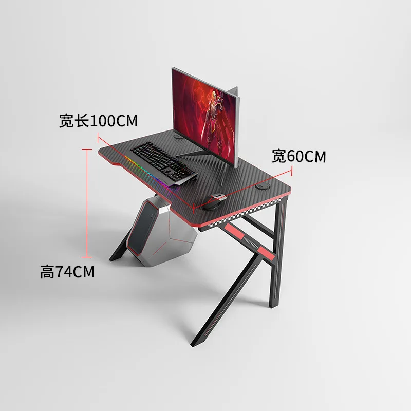Furniture Computer Game Racing Desk Hot Selling Top Black Pink K-shaped Gaming Grande