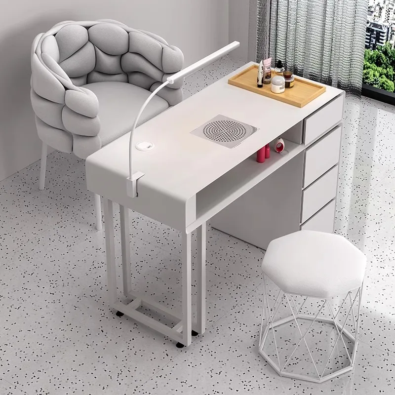 Nail art table and chair set special economic single double light luxury multi-functional Internet celebrity ins nail art table