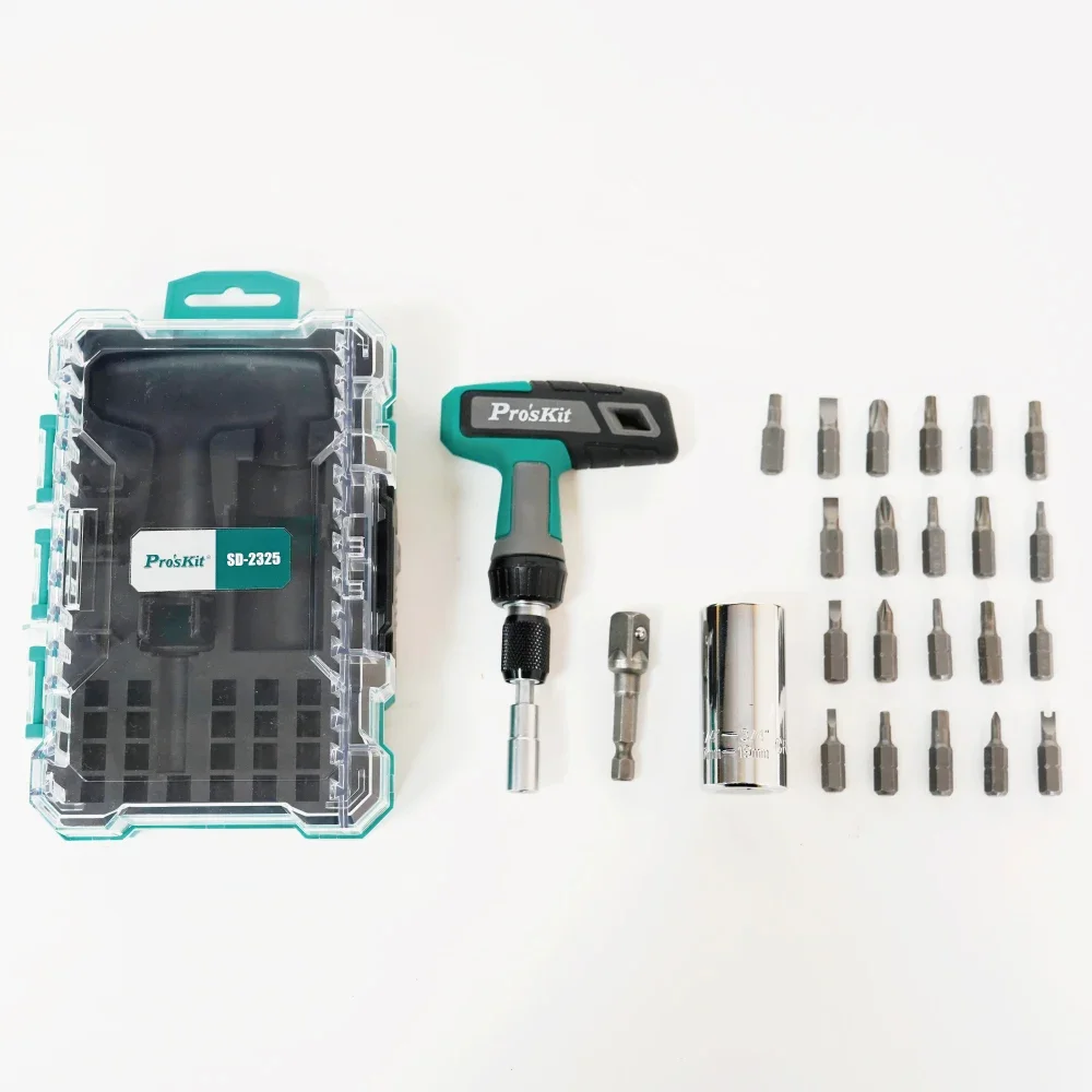 proskit T-مقبض السقاطة 25 في 1 مفك مقبس عالمي 3 مراحل تمديد بار تنوعا المقبس أداة المنزل مجموعة المرآب #6