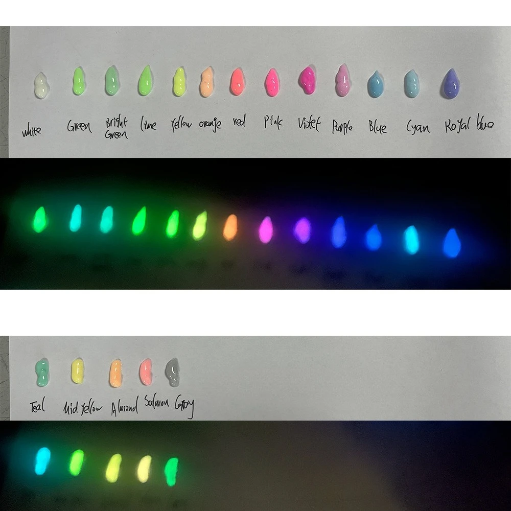 12/18 Kolorów 30ML Fluorescencyjna Farba Akrylowa - Wodoodporna, Szybkoschnąca do Malowania, Graffiti, DIY, Artykuły Plastyczne — zdjęcie produktu 5