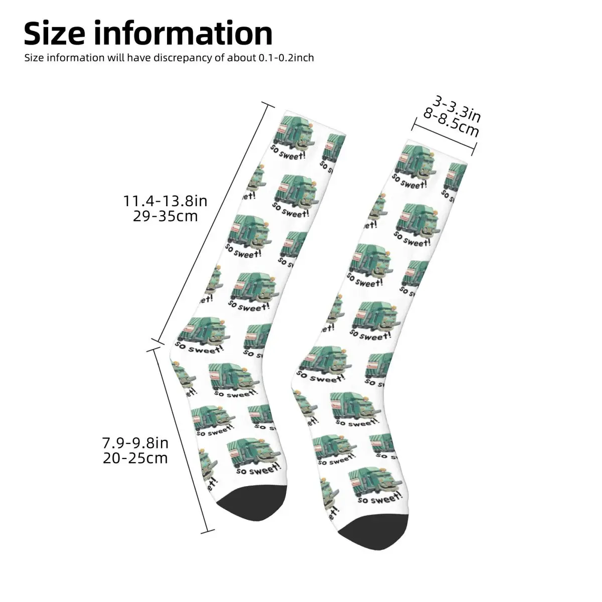 Hank And Trash Truck Socks Harajuku Sweat Absorbing Stockings All Season Long Socks Accessories for Man's Woman's Christmas Gift