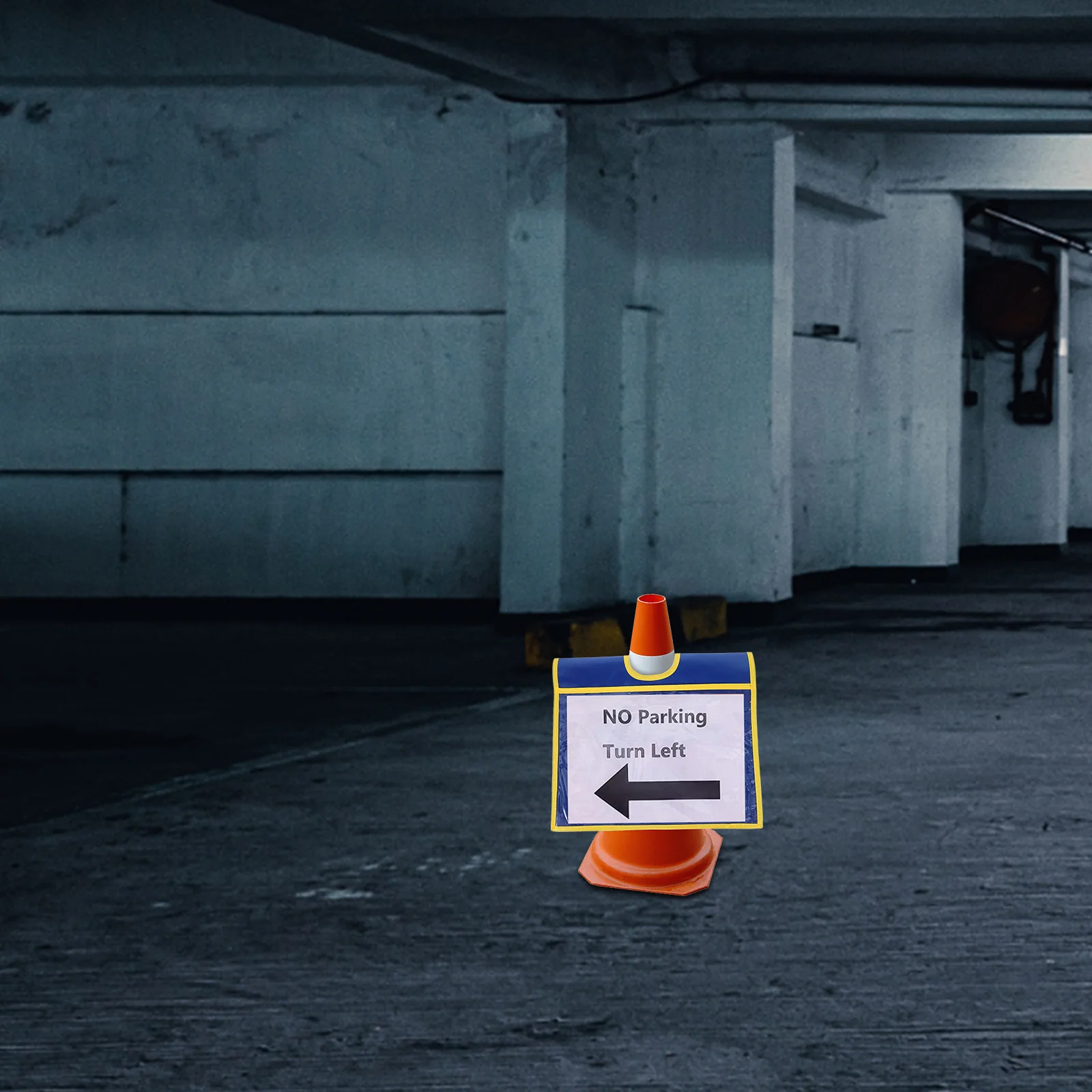 علامة السلامة المخروطية لحركة المرور، متينة وخفيفة الوزن من قماش أكسفورد، علامة رسالة للجيب، تحذير خارجي، أكمام مخروطية المرور مخصصة