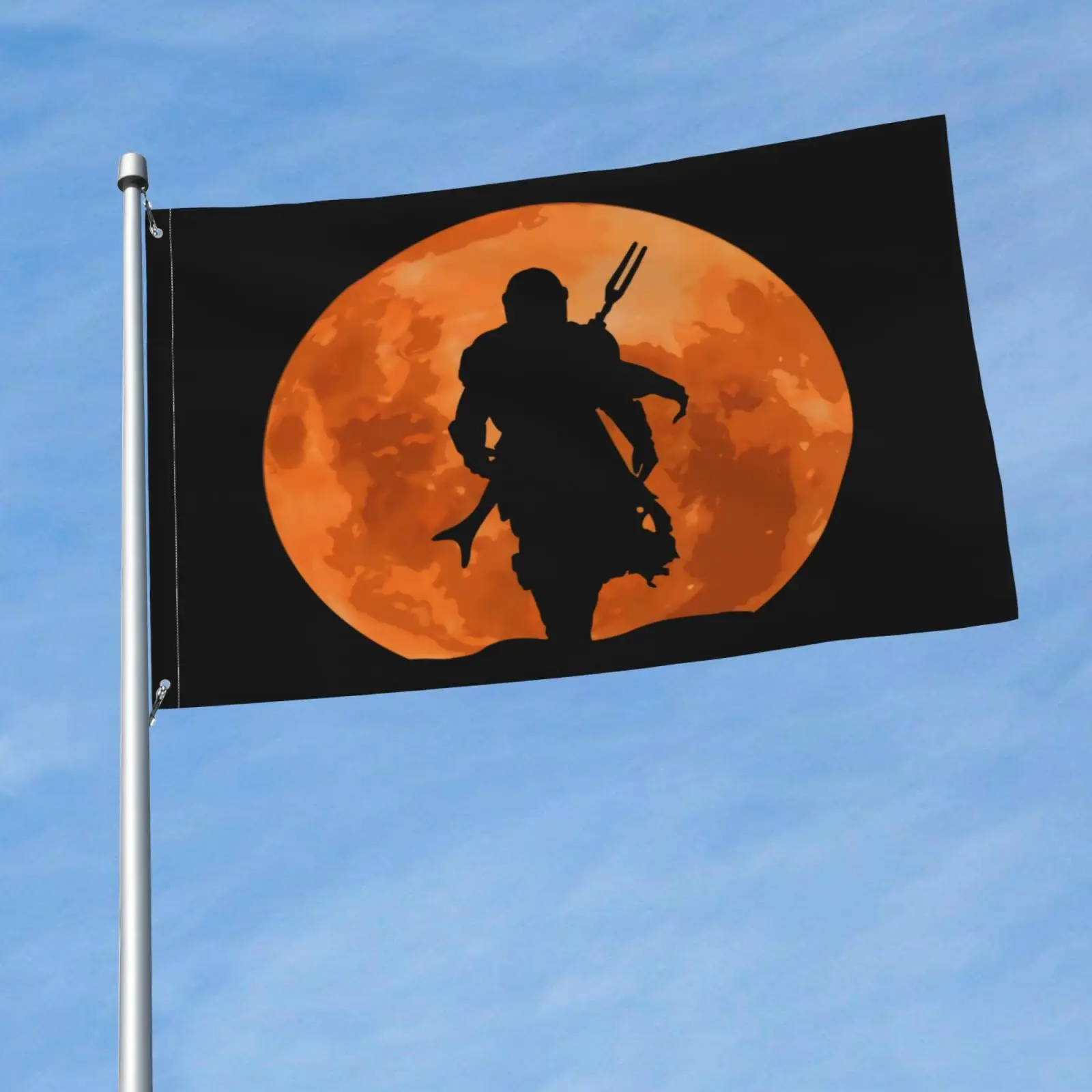 The Bounty Hunter Manda Moon,Star,War Flag Banner Opening Celebration Custom Hanging Parade Sport Customize