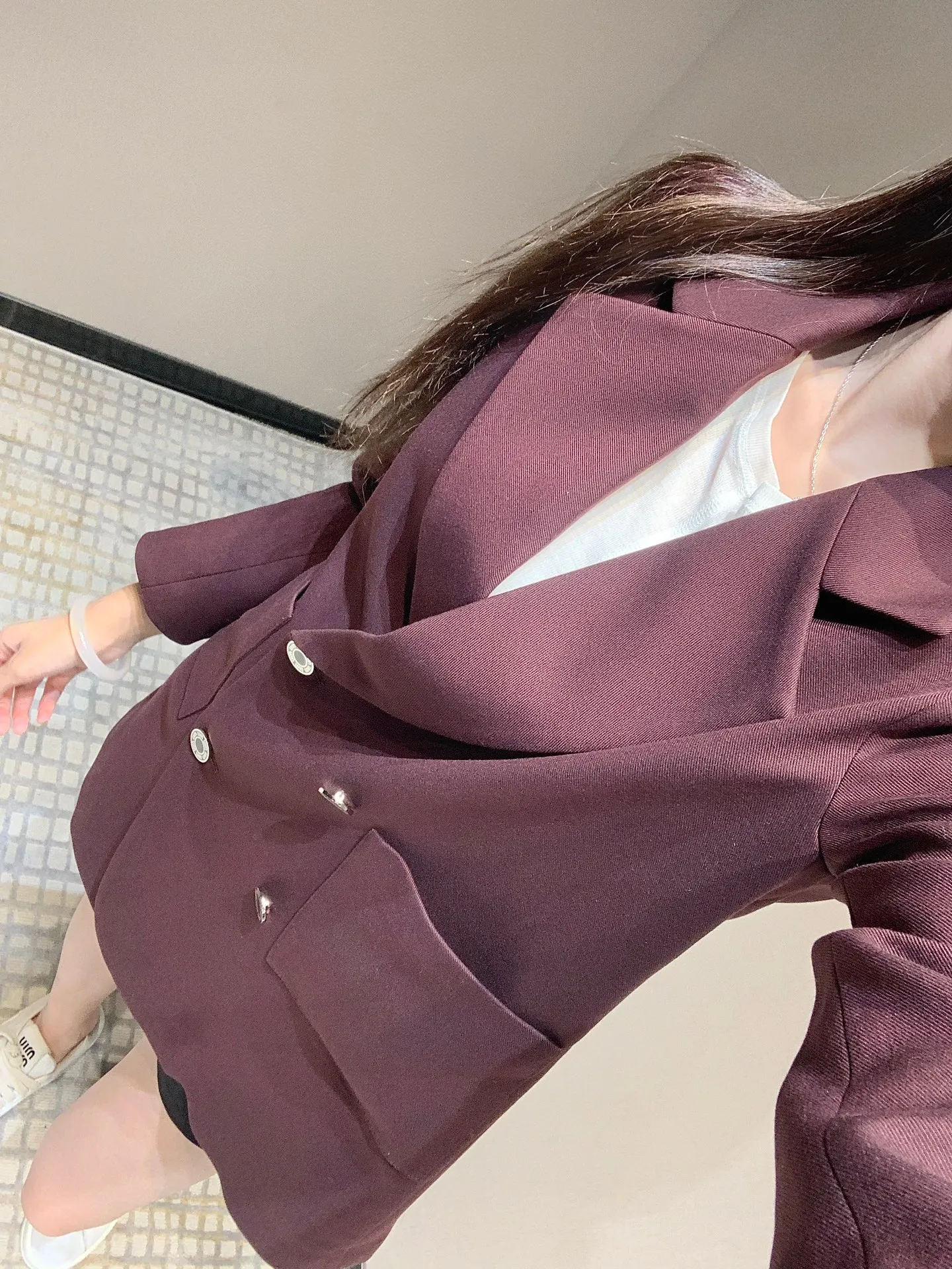 Elegant Wool Blend 2024 Woman Clothing Korean Lady New in Jackets Top Outerwears Women's Blazers Clothes Coats Dress Suit Jacket