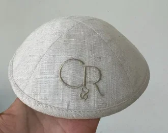 customized jewish kippot, wedding kippah , yarmulke