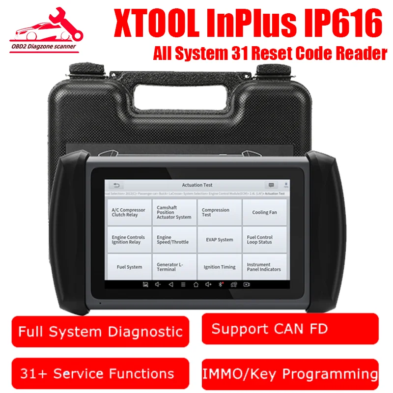 

XTOOL InPlus IP616 OBD2 Scanner Full System Airbag SAS TPMS EPB IMMO 27 Reset Function Code Reader OBDII Car Diagnostic Tools