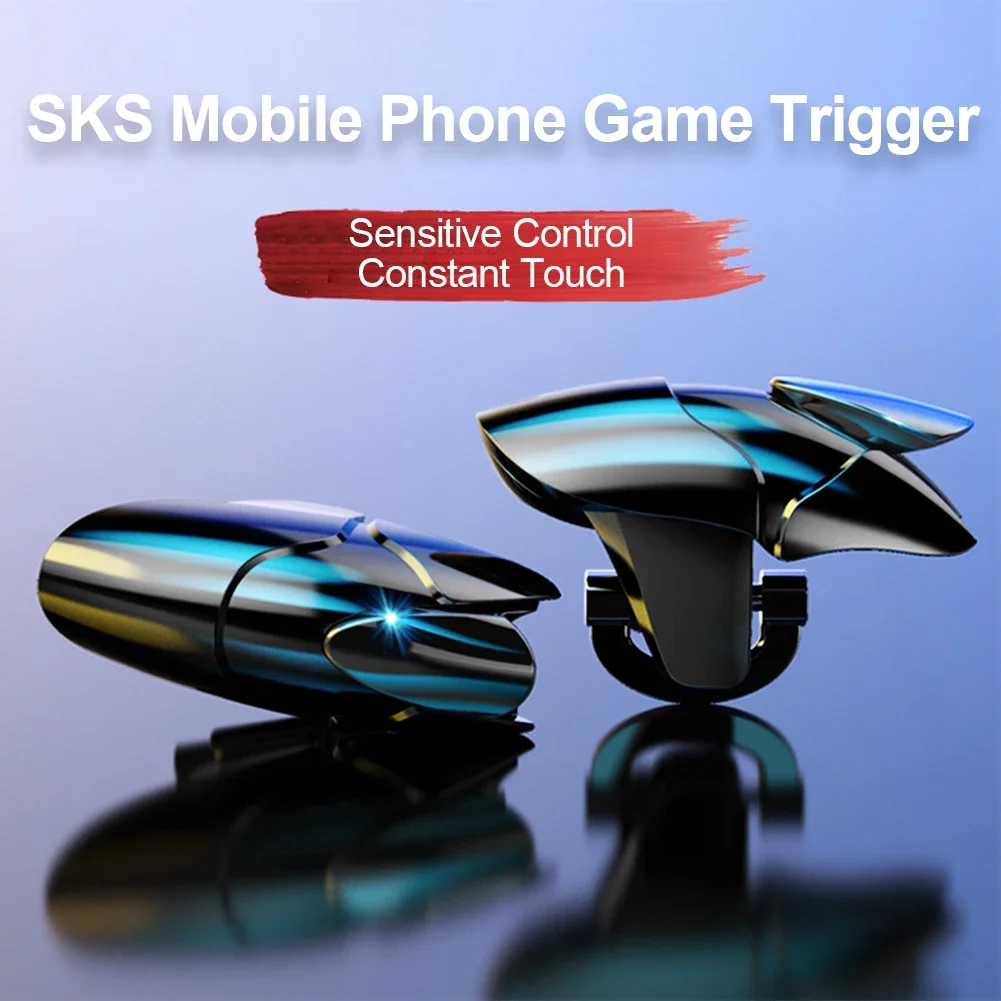 1 Pair SKS Mobile Phone Trigger Game Peripheral Gamepad Continuous Firing Shoulder Button Press High-sensitivity Aiming Key