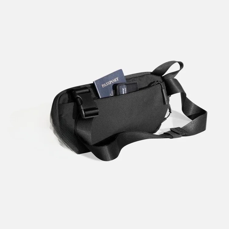 Casual Nylon Chest Waist Bag Crossbody Sling Bag Stitching Line New Model Youth Leisure Handbag Square Shape Polyester Material