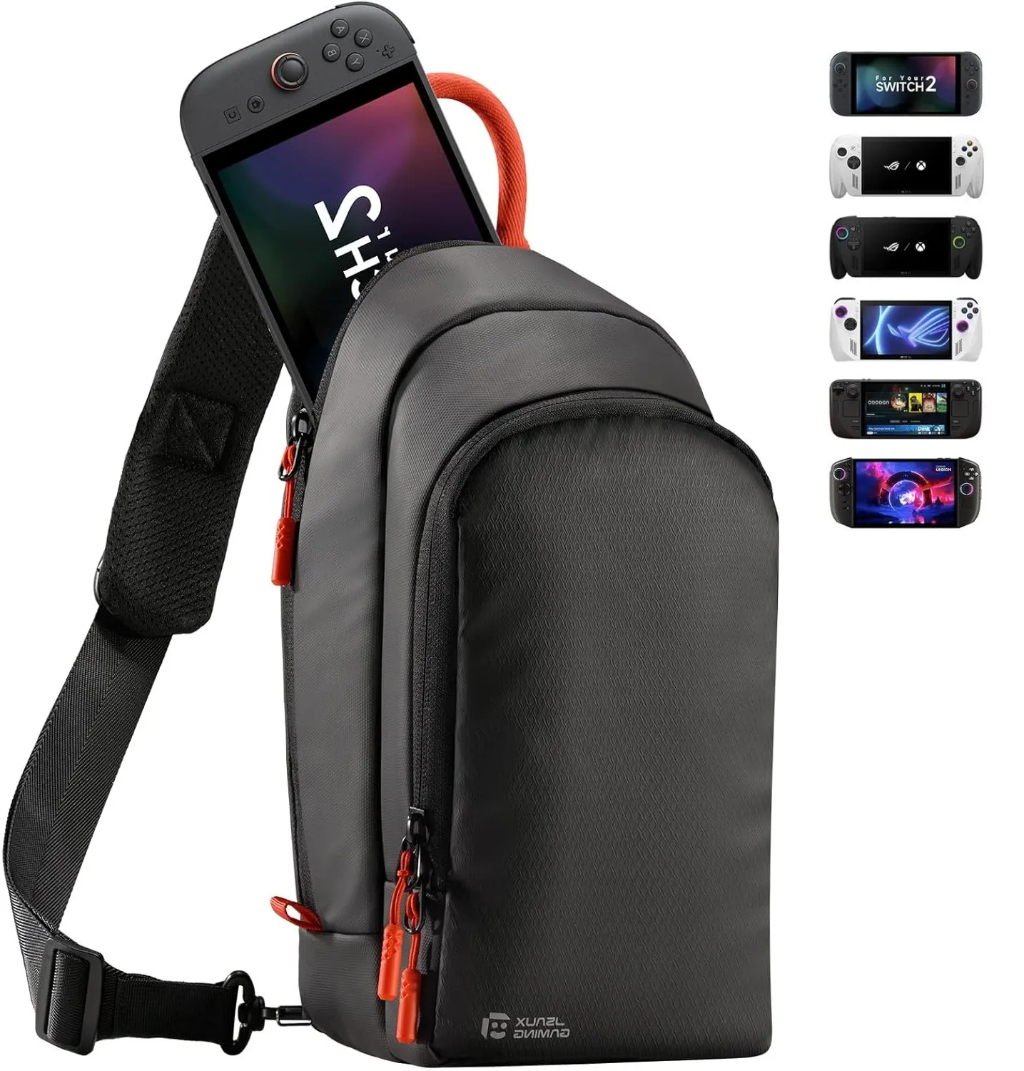 

JSAUX Crossbody Sling Bag for Switch 2, Protective Crossbody Travel Gaming Pouch with Joystick Guard Design for Switch 2, BG0131