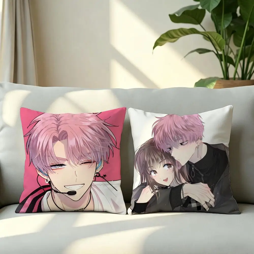 Sweet T-Tamon-kun Ima Dotchi!S Cushion Cover 4Pcs Soft Plush Throw Pillow Covers 40x40 45x45 for Sofa Bedroom