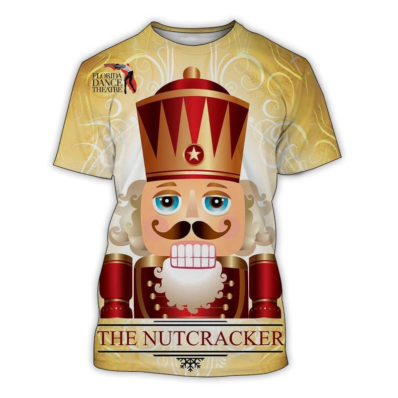 Summer Hot New Funny Nutcracker 3D Printed T-shirt Men\'s Fashion Casual T-shirt Personality Harajuku Men and Women T-shirt Kids