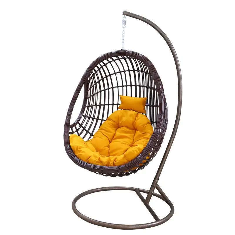 أرجوحة منزلية على شكل عش الطيور كرسي خارجي للفناء كرسي متأرجح سلة معلقة كرسي معلق شرفة داخلية #4