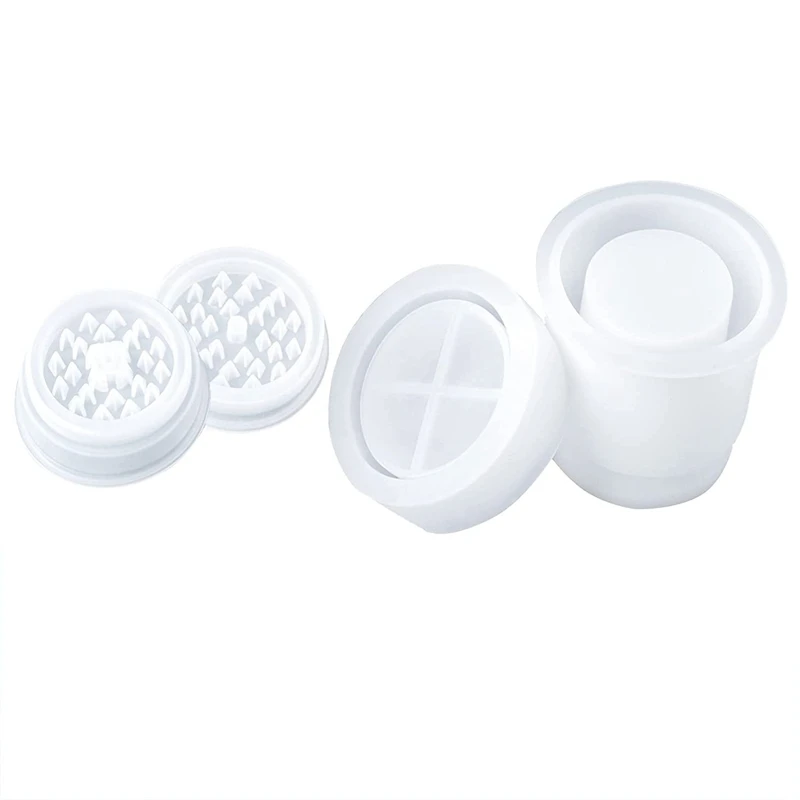 Resin Molds For Large Round Jar And Spice Grinder, Silicone Epoxy Casting Mold Jewelry Container Storage Spice Bottle