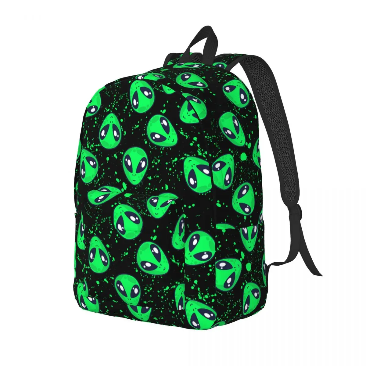 Zielony obcy plecak do przedszkola uczeń szkoły podstawowej kosmici UFO Bookbag boyboy Girl Kids Canvas Daypack Gift