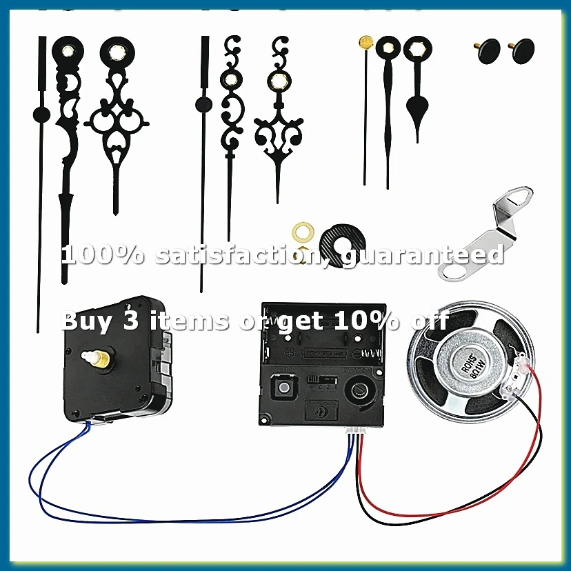 Chiming Clock Mechanism Replacement with 3 Hands for Vintage Repair