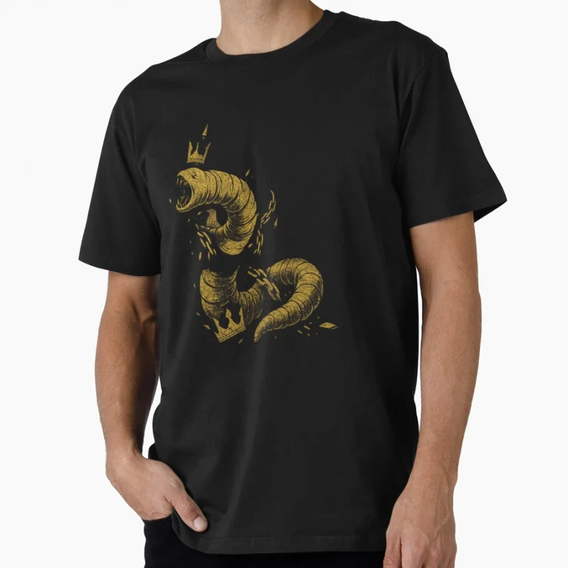 

Mongolian Death Worm Sandworm Vintage Sci fi Gift T shirt for man Large size Tops Retro Dune Graphic Print Clothes
