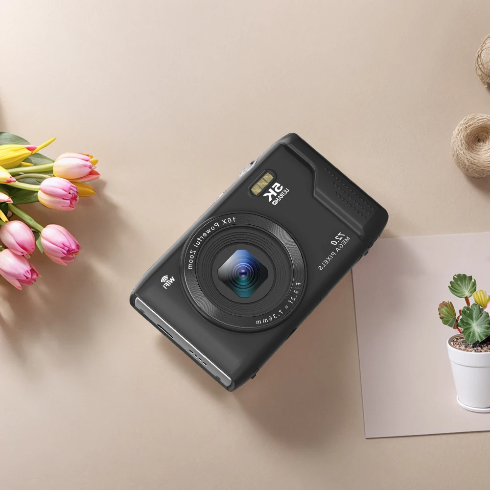 

Мини-цифровая камера с 13-мегапиксельным CMOS-сенсором, фото 72 МП, запись видео 4K, 16-кратный цифровой зум, автофокус и поддержка Wi-Fi