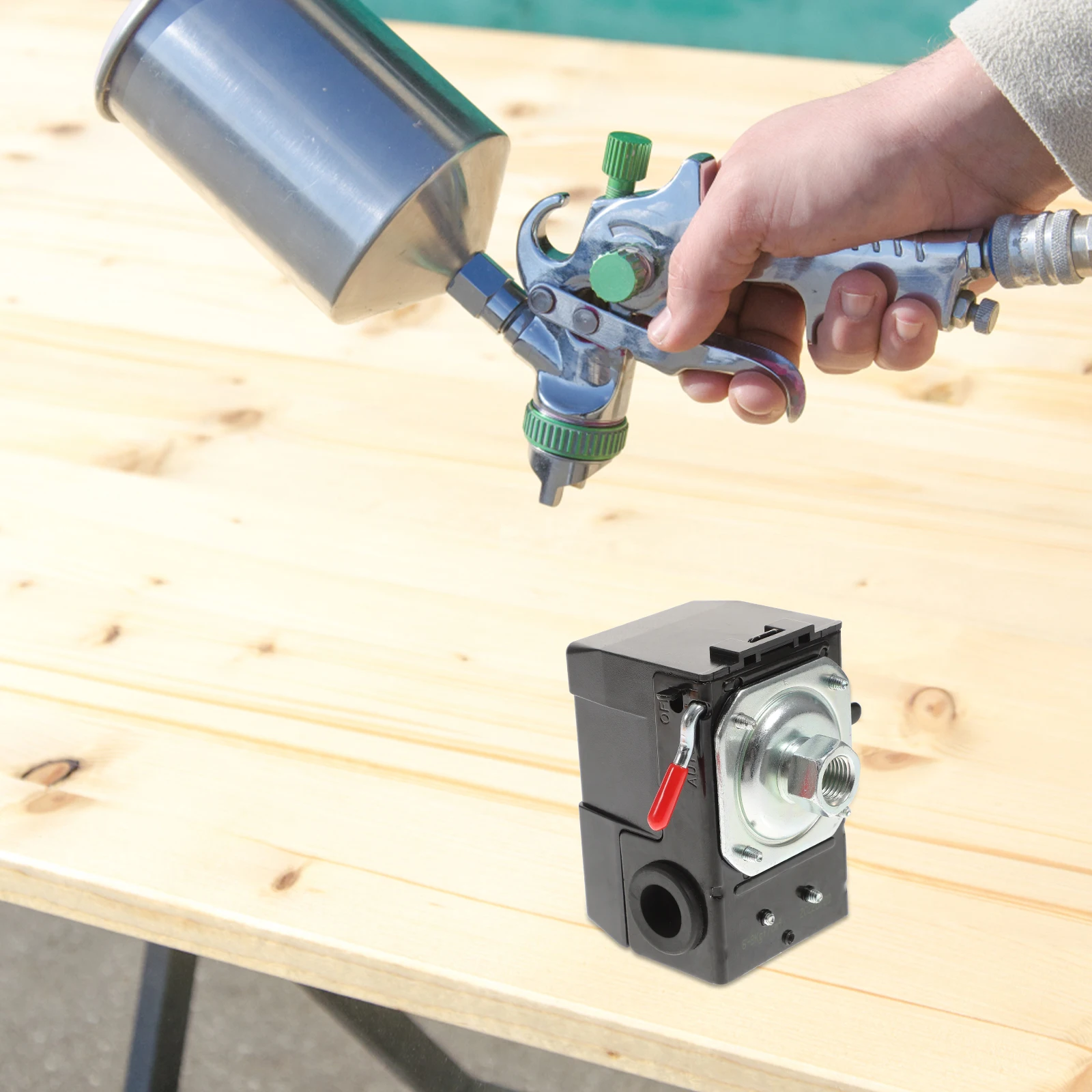 

Professional ABS Copper Iron Rubber Air Compressor Pressure Switch 90 125 Psi 26A Heavy Duty Replacement Easy Install Long