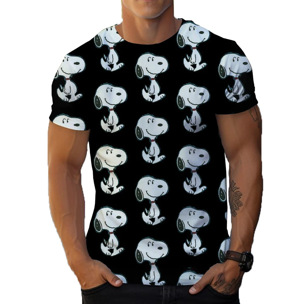 Snoopy T-Shirts Cartoon Anime 2024 3D Print Boys and Mens Streetwear Casual Fashion Oversized T Shirt Kids sports Tees Tops ﻿