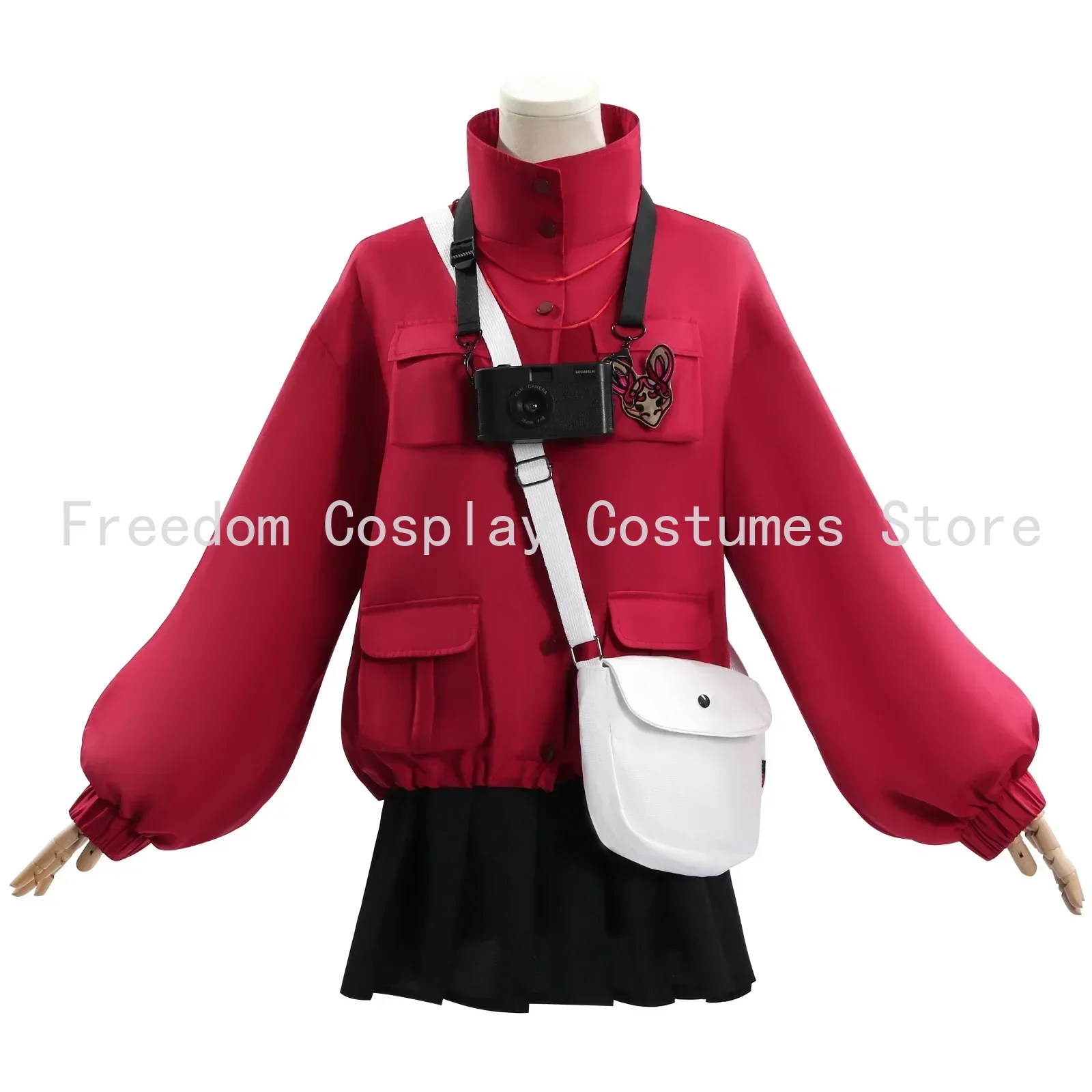 Disfraz de Cosplay de Seven Tales para mujer, uniforme Liyuting Li Yuting, peluca, abrigo, pantalones, conjunto de Anime, fiesta de Halloween, trajes de juego de rol