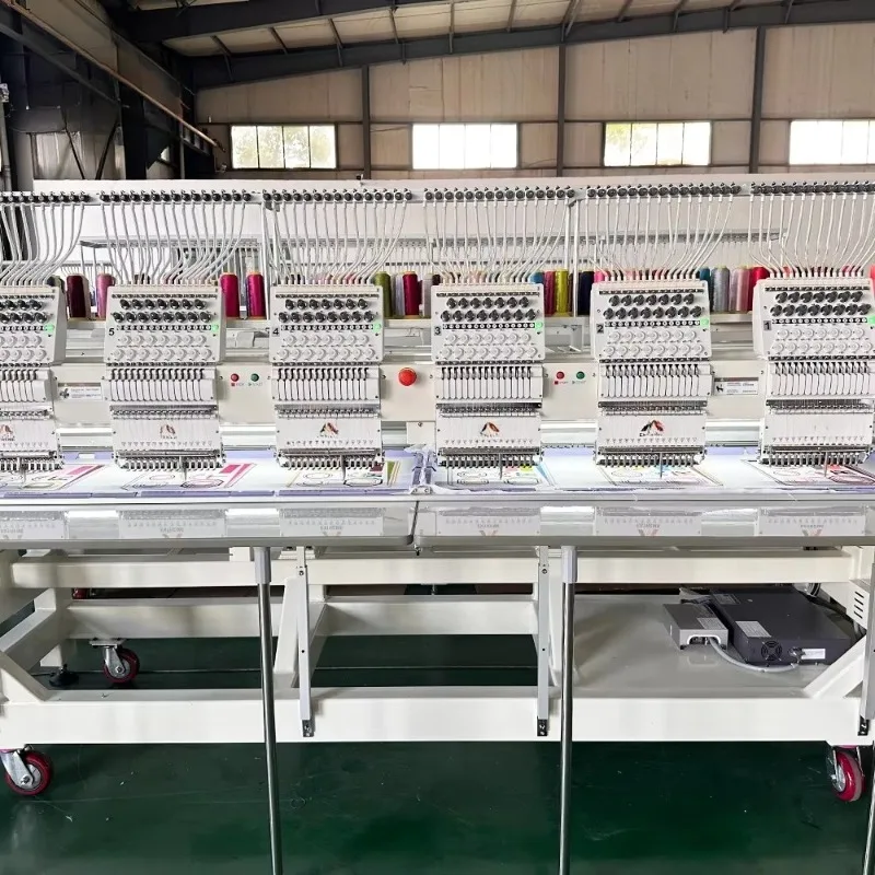 Industrial Embroidery Machine For Cap And Flat Embroidery Computerized Multi Needle Sewing Equipment