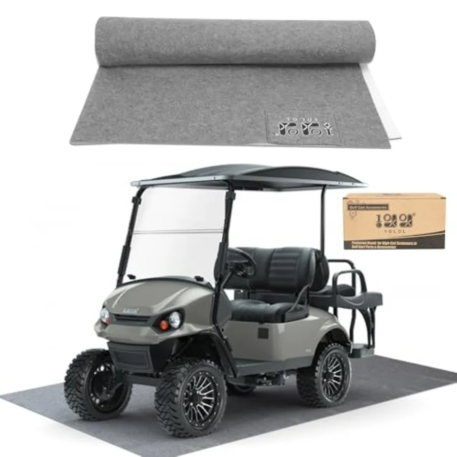 

Golf Cart Parking Garage Floor Mats 8.85 Ft x 5.0 Ft Oil Absorbent Floor Mat for Yamaha EZGO Club Car ICON Advanced EV ATV