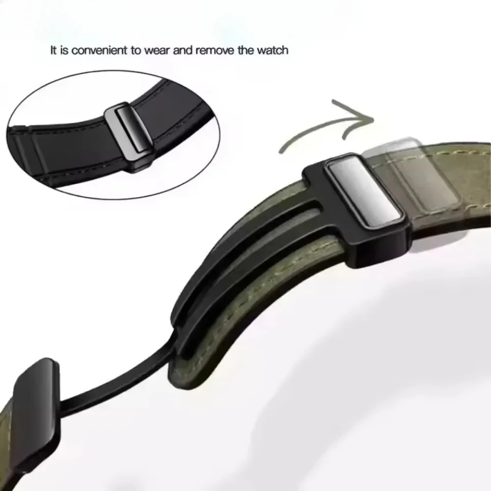 Correa de cuero y silicona de 22/20mm para Garmin Forerunner 970 55 165 265 965 banda cómoda magnética Garmin Vivoactive 6/5 Venu 3/2