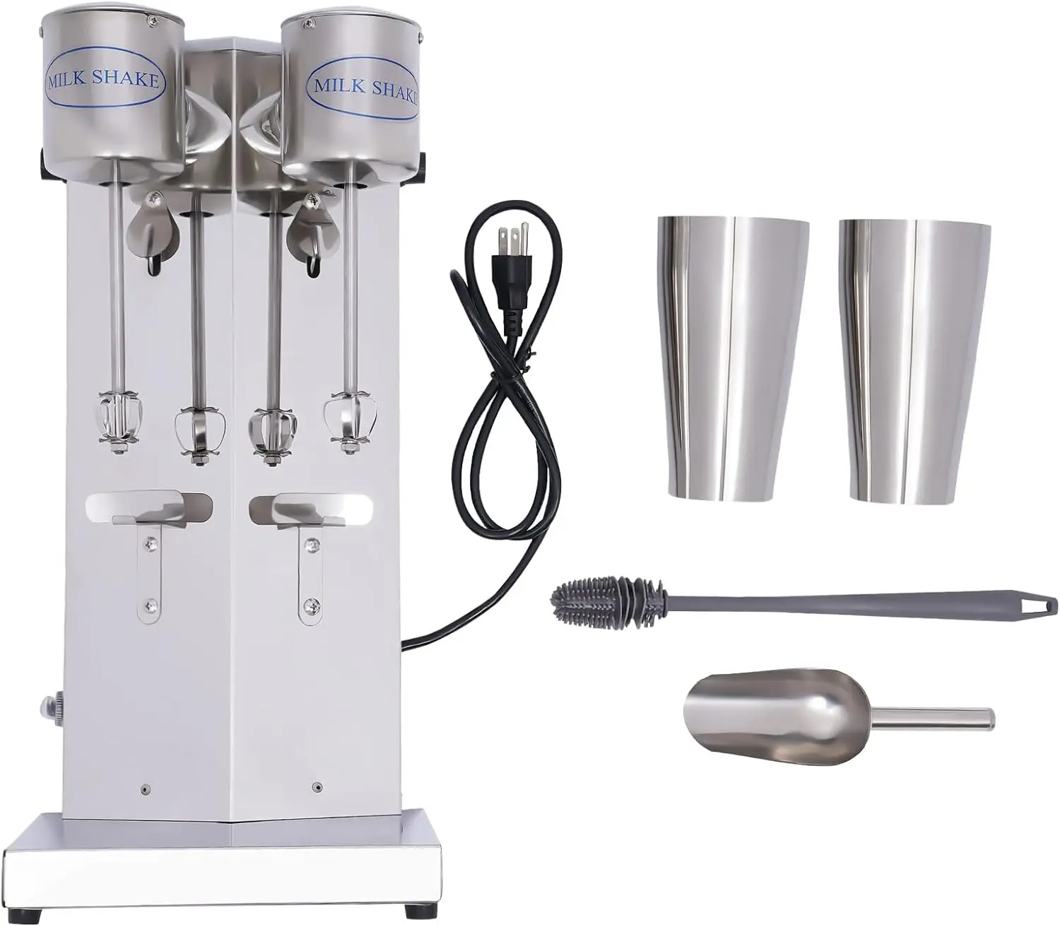 

Milk Shaker Machine 180W Commercial Stainless Steel Milk Shaking Machine Double Head Milkshake Maker with 800ml Cup