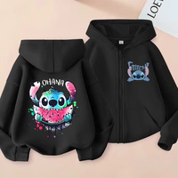 Zip Up Sweatshirts Stitch Hoodie Children Cartoon Clothes Kid Girl Boy Lilo and Stitch Sweatshirt Zipper Hoody Baby Casual Top