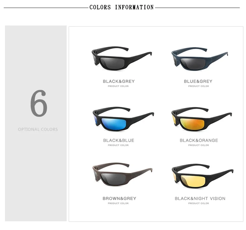Modische Polarisierte Outdoor-Sport-Sonnenbrille für Männer und Frauen Retro Angelbrille Tourismus Sonnenschutz UV400-Schutz – Detail 5