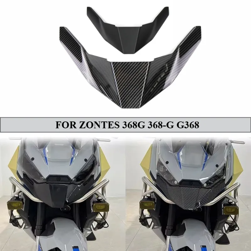 

Motorcycle Carbon look Front Fender Beak Nose Cone Extension Wheel Cover Fairing Winglets Wheel Cover For ZONTES 368G G368 368-G
