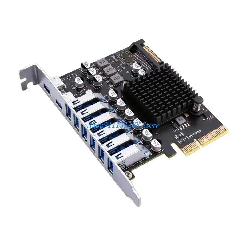 G88D PCIe USB Expansion Card for Desktop Computer, 6 USB-A and 2 USB C, Internal Card for Daily External Device Use