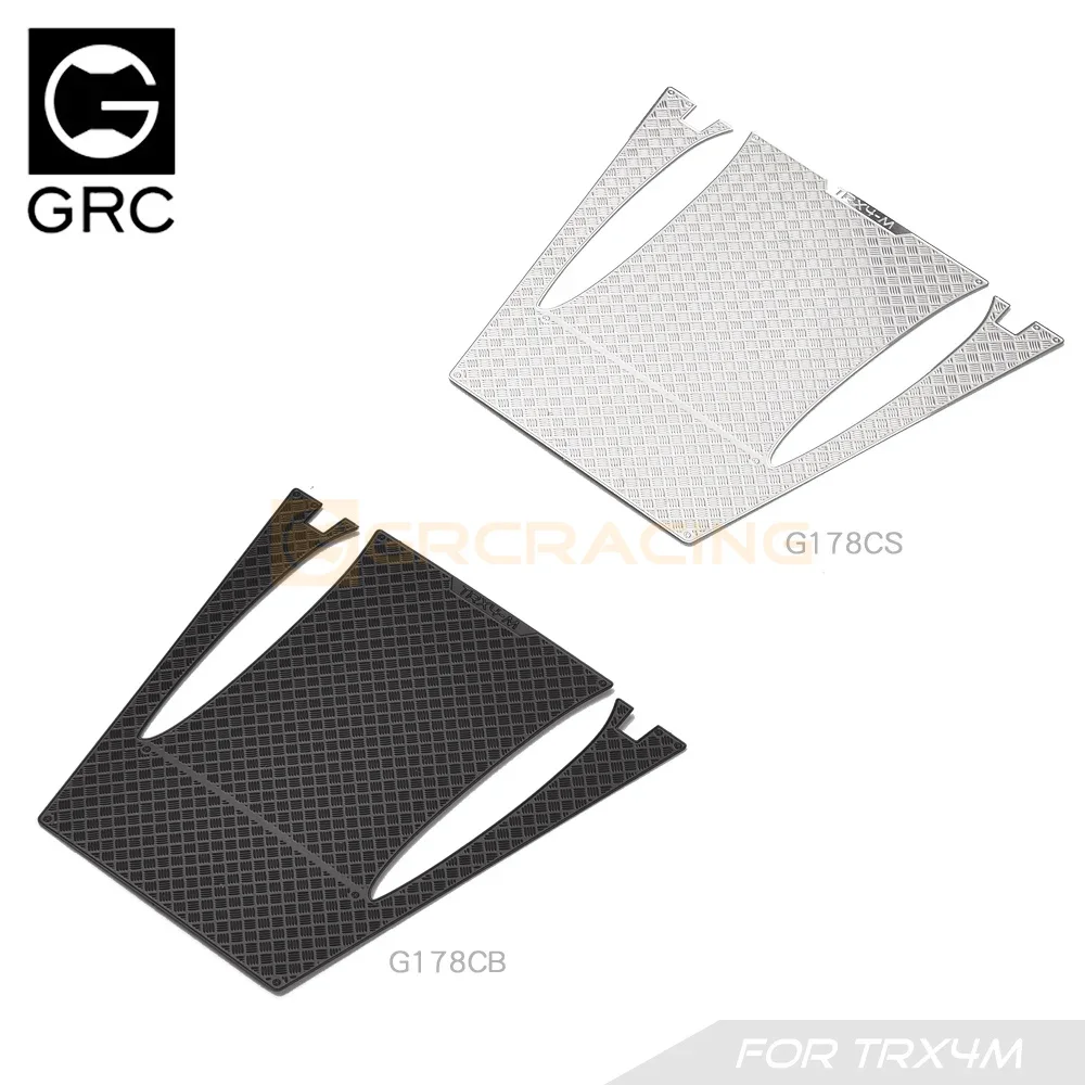 GRC TRX4M Stainless Steel Decorative Sheets Protective Sheets for TRX4m Defender Hood Upgrade Parts Option #G178CS / G178CB