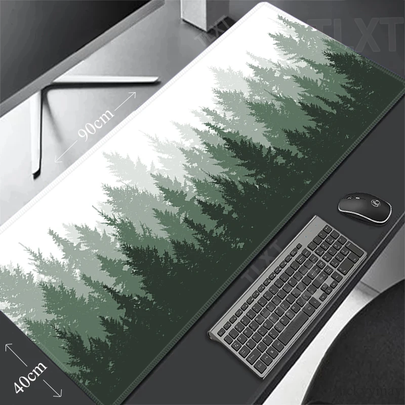 grande floresta verde gaming mousepad grande mouse pads esteira de borracha almofada de mesa da empresa esteiras de mesa de escritorio xxl 01