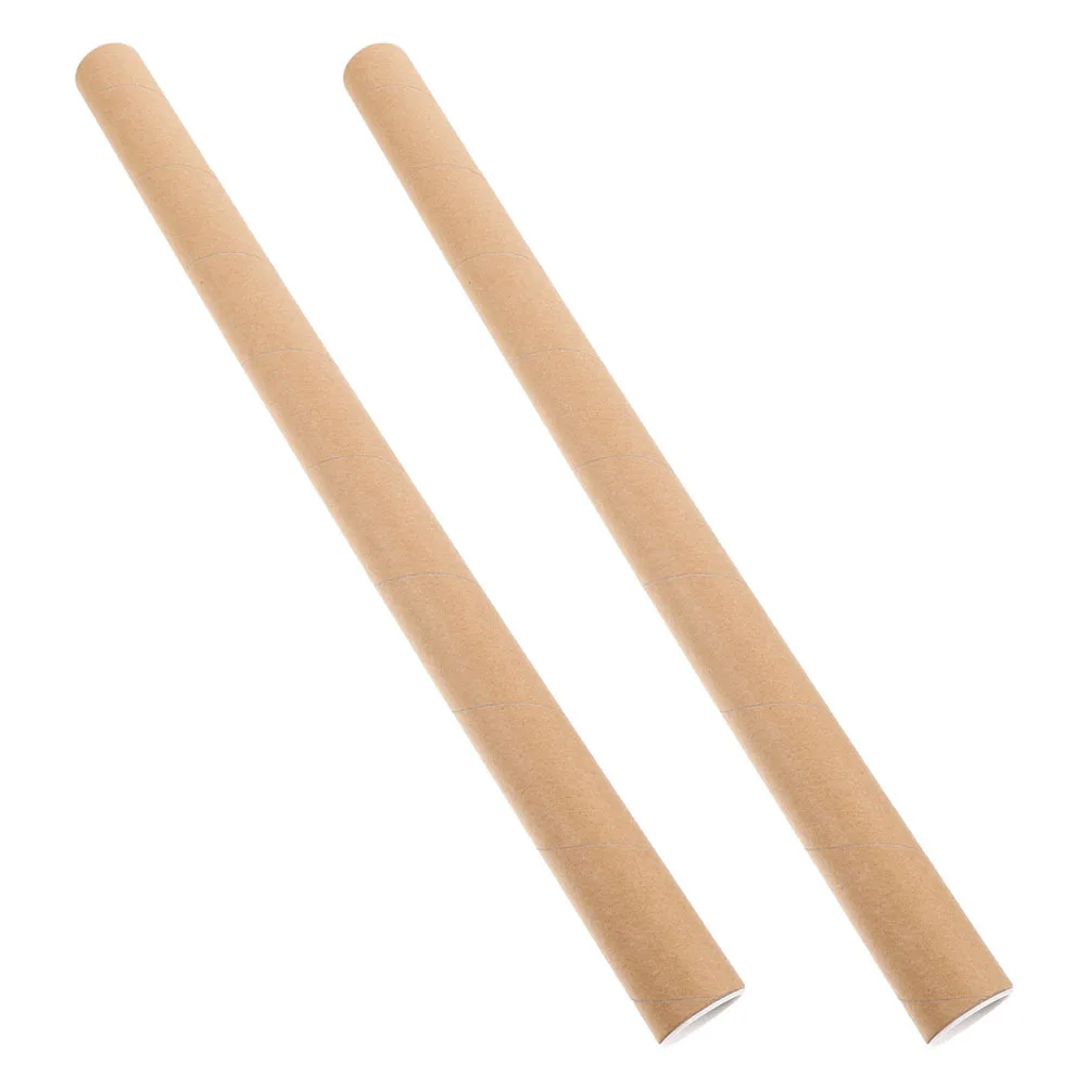 

2 Pcs Document Shipping Tube Cardboard Poster Cylindrical Paper Craft Tubes Mailing