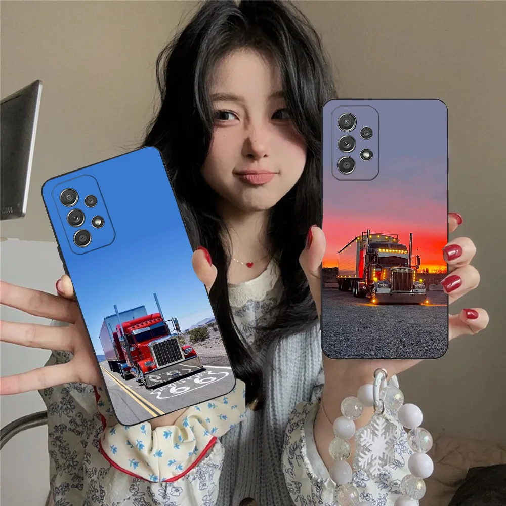 Trucks SA-AB S-SCANIAES Phone Case For Samsung S24,23,22,30,21,10,9,Ultra,Plus,Lite,FE,5G Black Soft Case