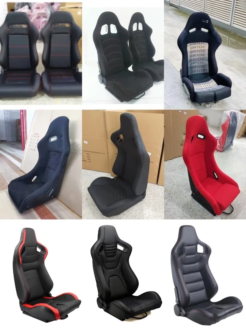 Automotive Universal Personalized Leather Sporty Adjustable Reclining Gaming Racing Seat with Waterproof Design for Esports